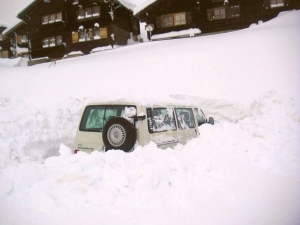 Der Parkplatz in Brentschen